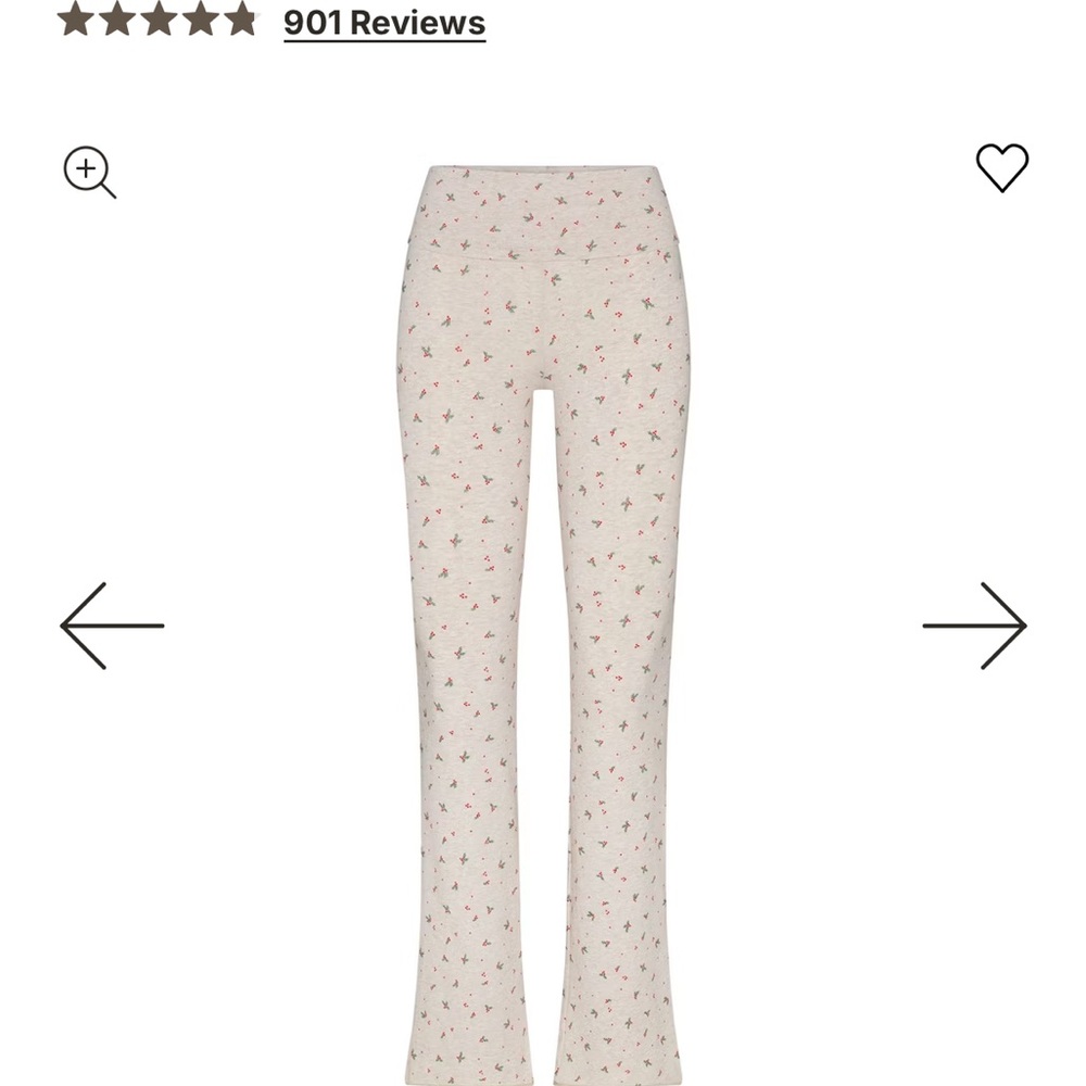 Skims Foldover Cotton Jersey Pant